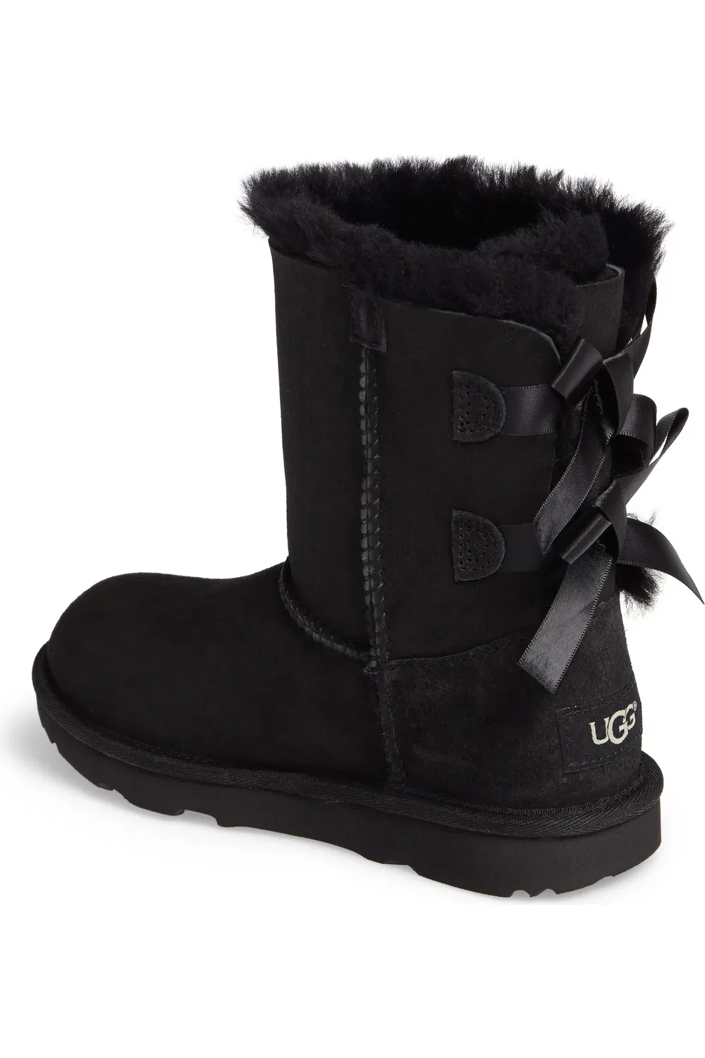 Детские ботинки с двумя бантами Bailey Bow II UGG, черный — фото 2