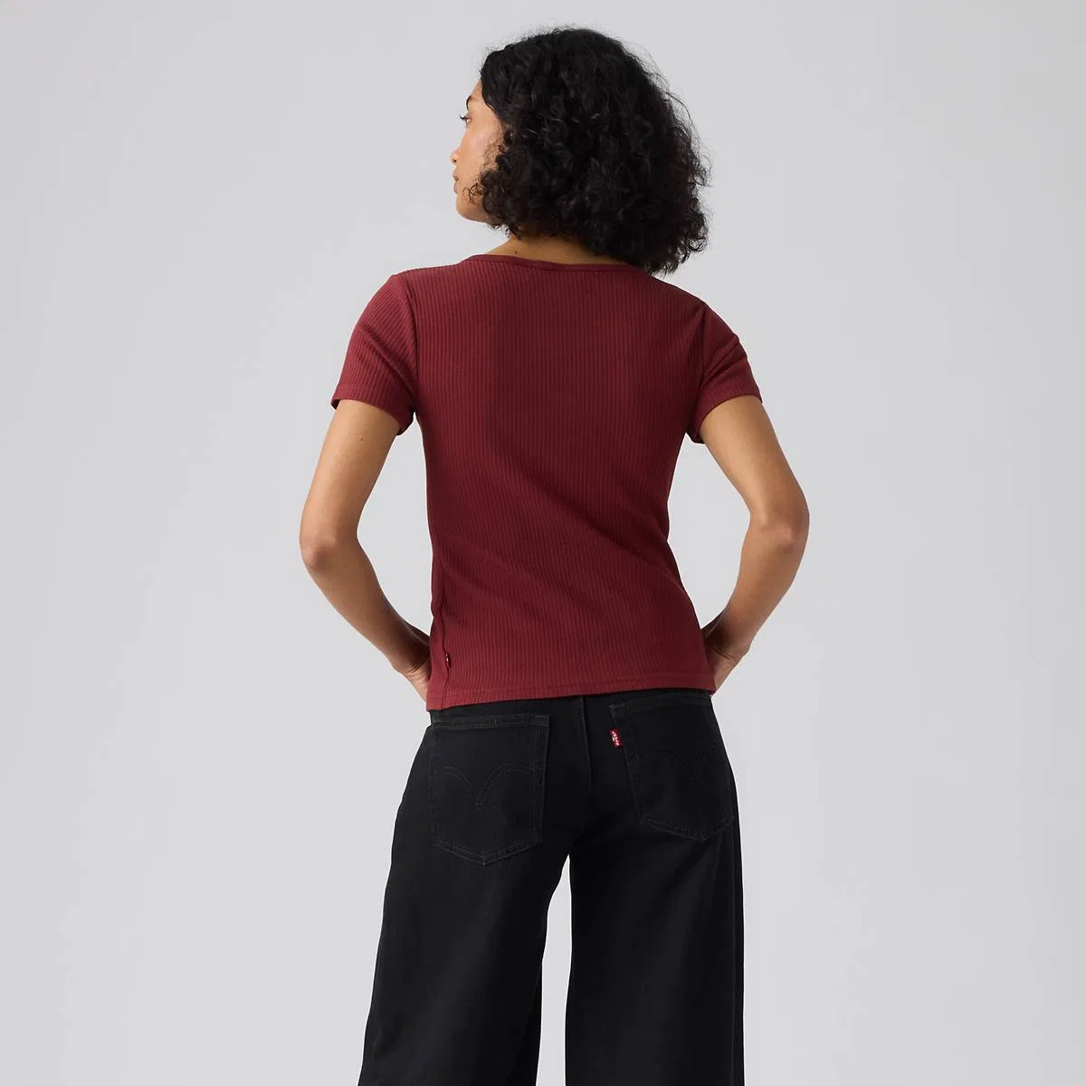 Рубашка с коротким рукавом на пуговицах от Austen Levi's, Warm Cabernet - Red — фото 4