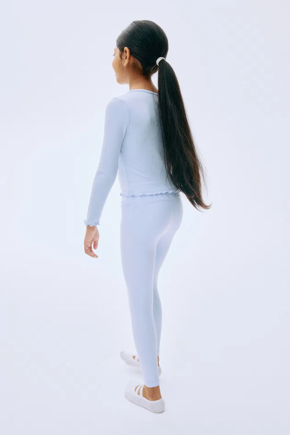 Спортивные леггинсы с мягкой подкладкой H&M, Eisblau — фото 3