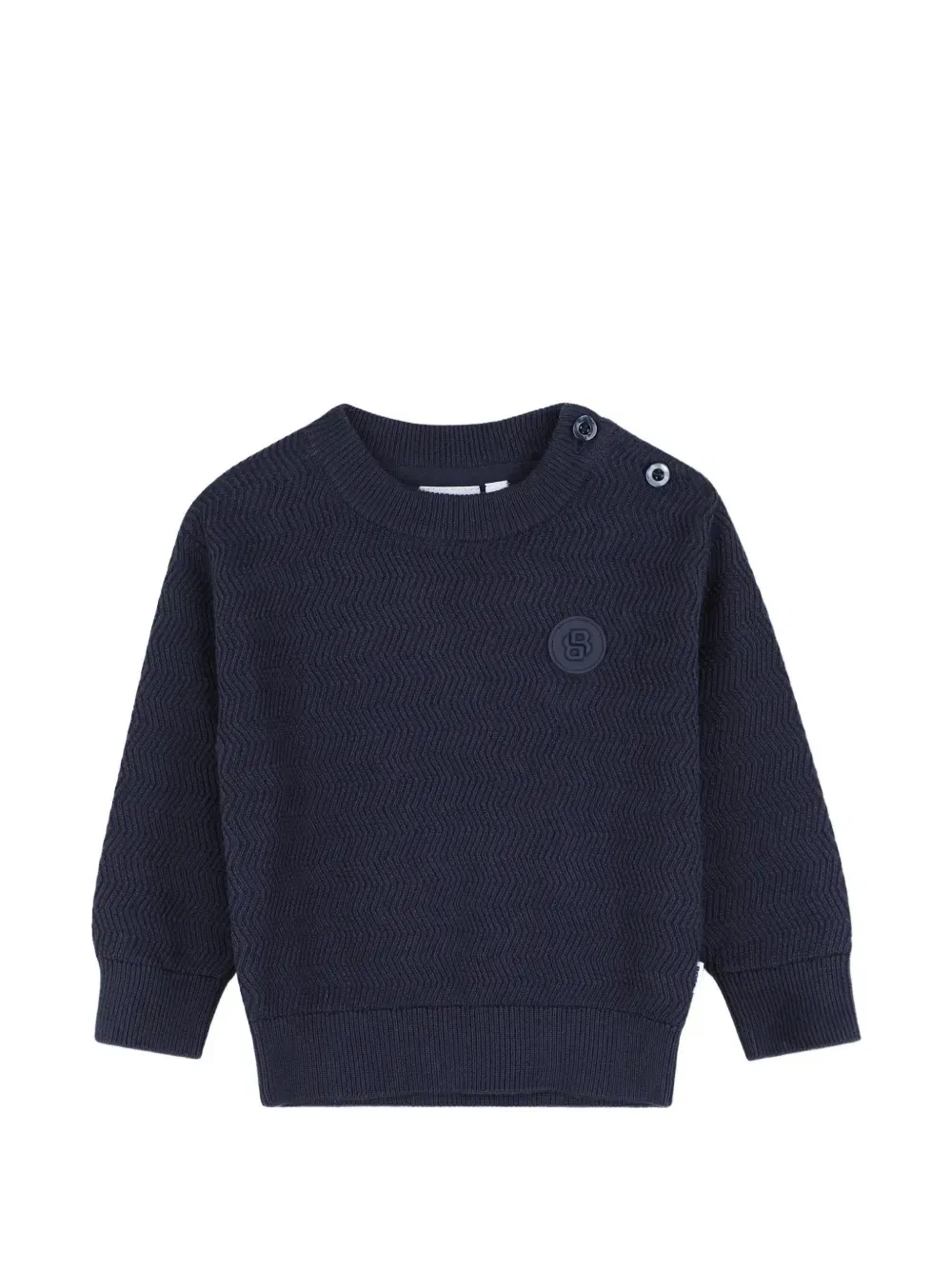Свитер с нашивкой-логотипом Boss Kidswear, синий
