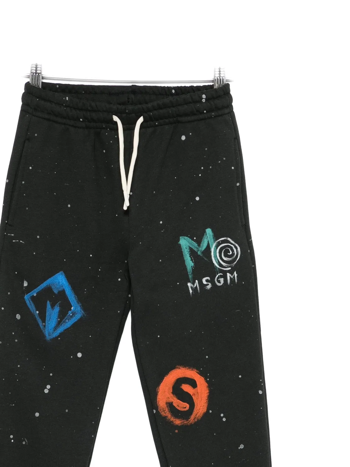 Черные трековые брюки с логотипом MSGM, черный — фото 2