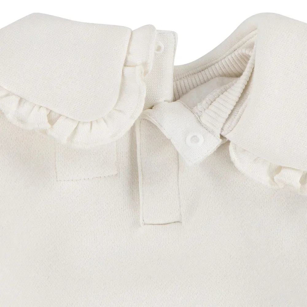Детский свитшот для девочек с воланами Levi's Ruffle Crew, White — фото 4
