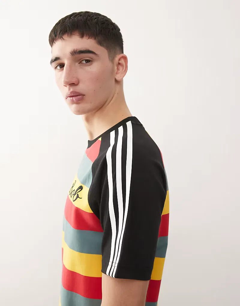 Футболка Adidas Football Jamaica Bob Marley OG красного, желтый и, зеленый — фото 4