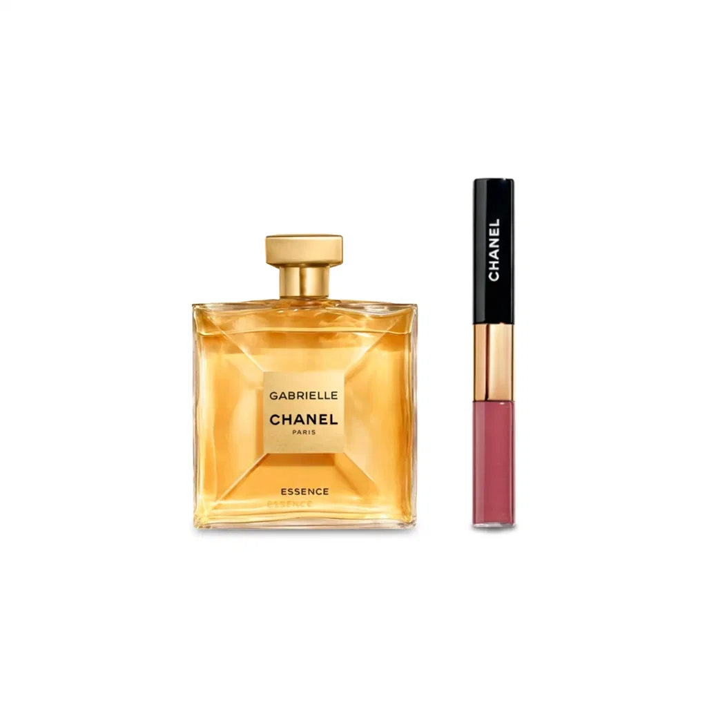 Женский набор парфюма и жидкой помады Jarbriel Nature+Dual Effect Long Wear, 100 мл, CHANEL, Red