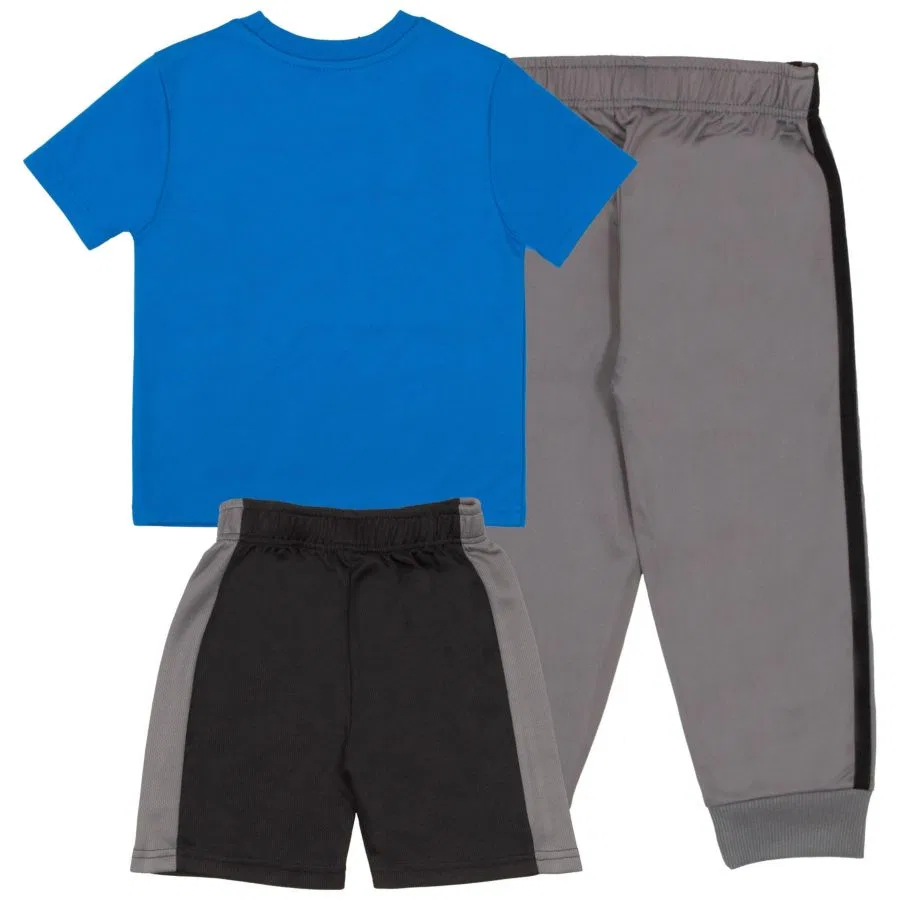 Комплект из футболки, шорт и джоггеров с принтом Teenage Mutant Ninja Turtles, Blue/Gray/Black — фото 2