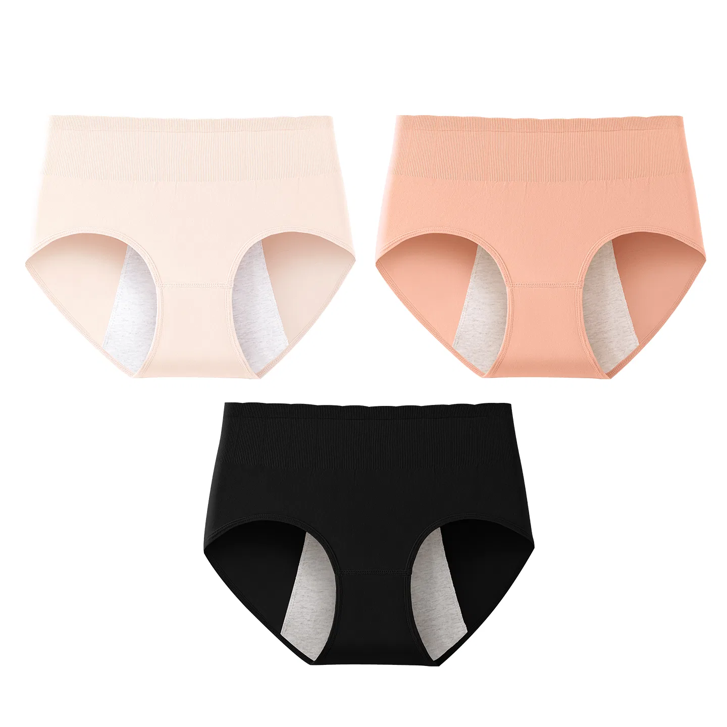 Детские трусики для девочек хлопковые с высокой талией Red bean, Light Red Bean Pink Skin Classic Black