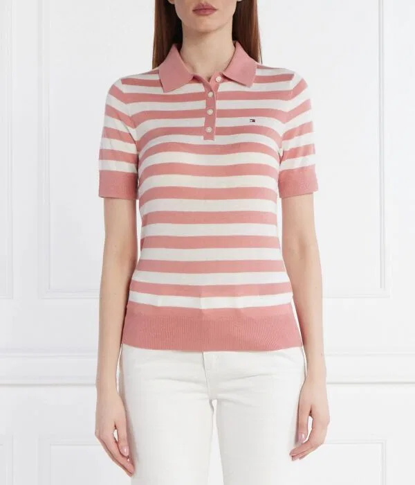 Женское поло с коротким рукавом Tommy Hilfiger, Rosa