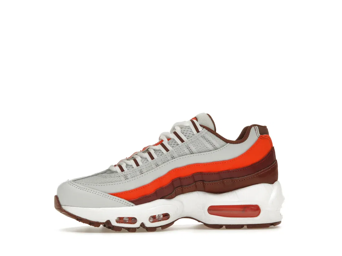 Детские кроссовки Lifestyle с амортизацией Nike Air Max 95, Photon Dust Dark Pony Picante Red White — фото 3