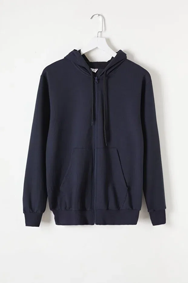 Детский кардиган для мальчиков с капюшоном Cansın Mini, Navy Blue — фото 3