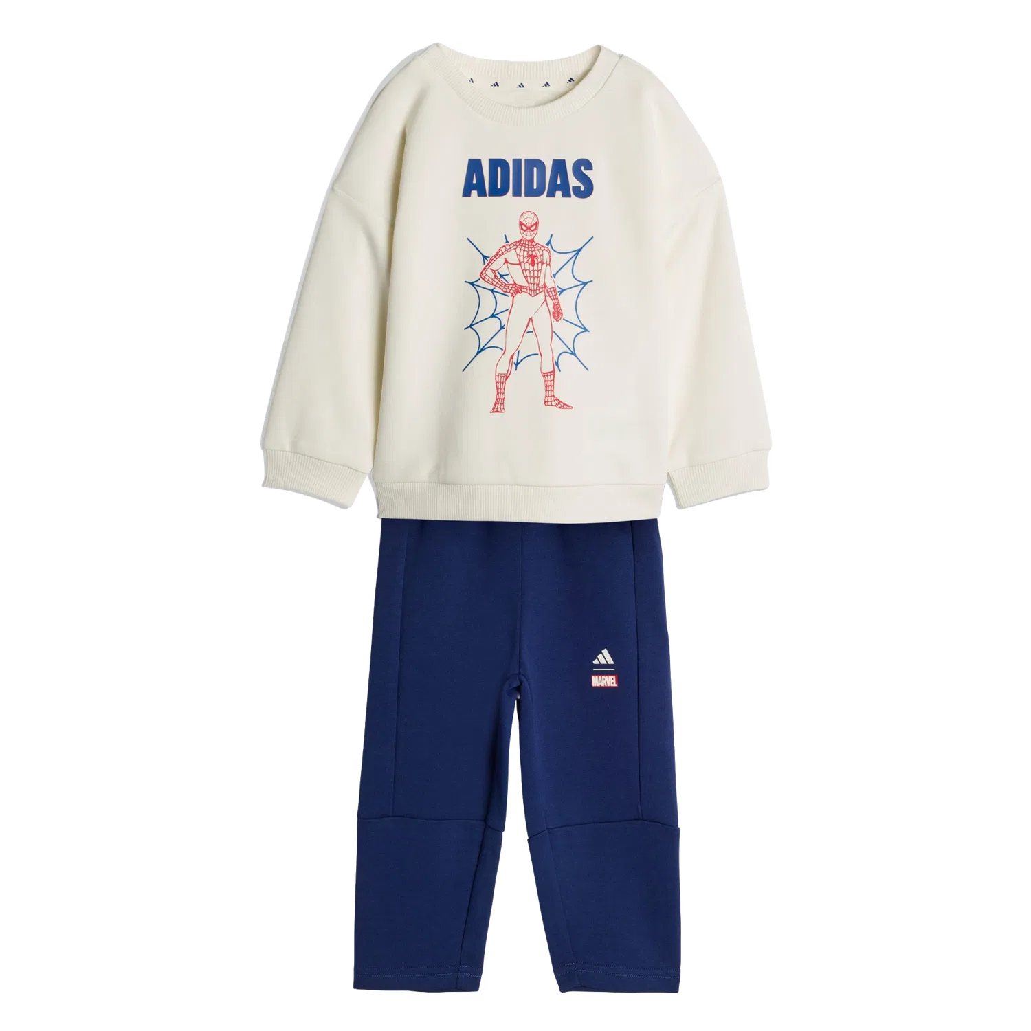 Детский спортивный костюм с Человеком-пауком Adidas, белый