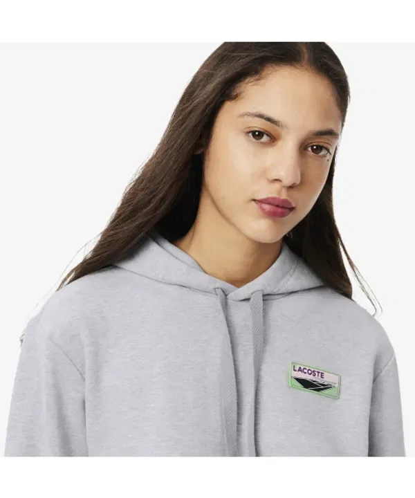 Худи Lacoste Теннисный корт с патчем, белый — фото 2