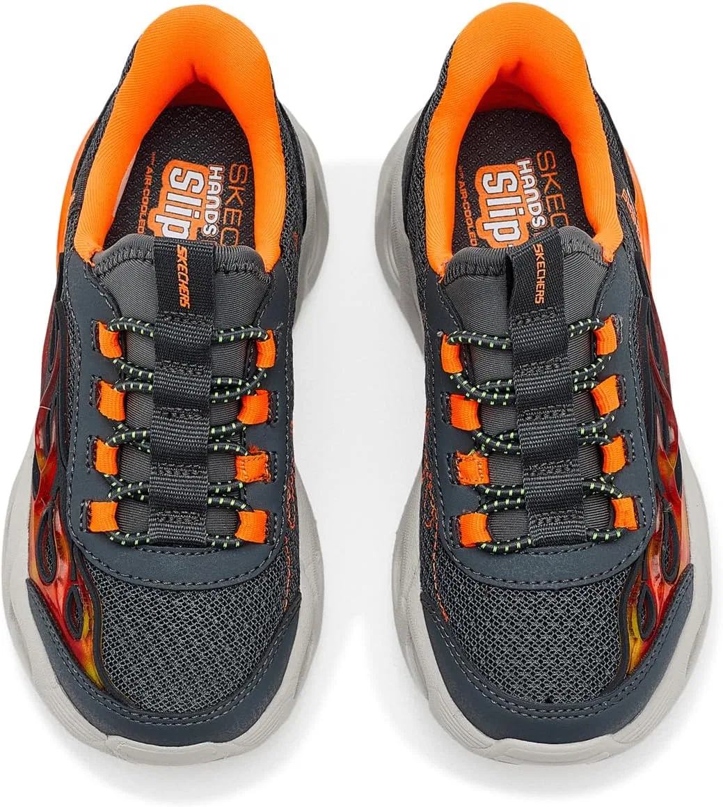 Детские кроссовки для мальчиков Thermo-Flash 2.0 Skechers, Charcoal/Orange Yellow — фото 2