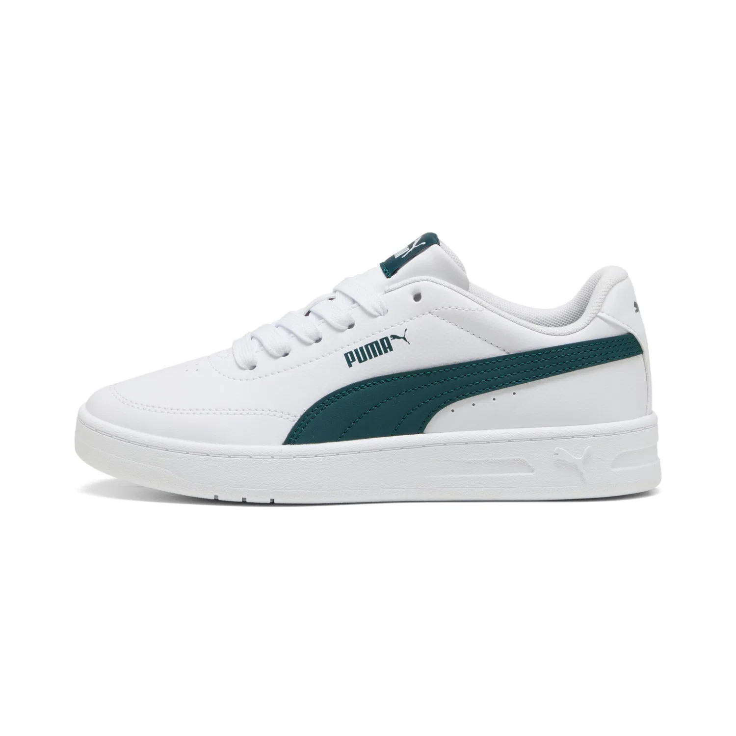 Детские кроссовки в теннисном стиле Court Classic Clean PUMA, White/Green — фото 2