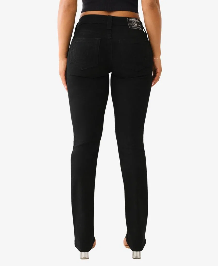 Джинсы прямого кроя Billie Mid-Rise Straight True Religion, Black Rinse — фото 3