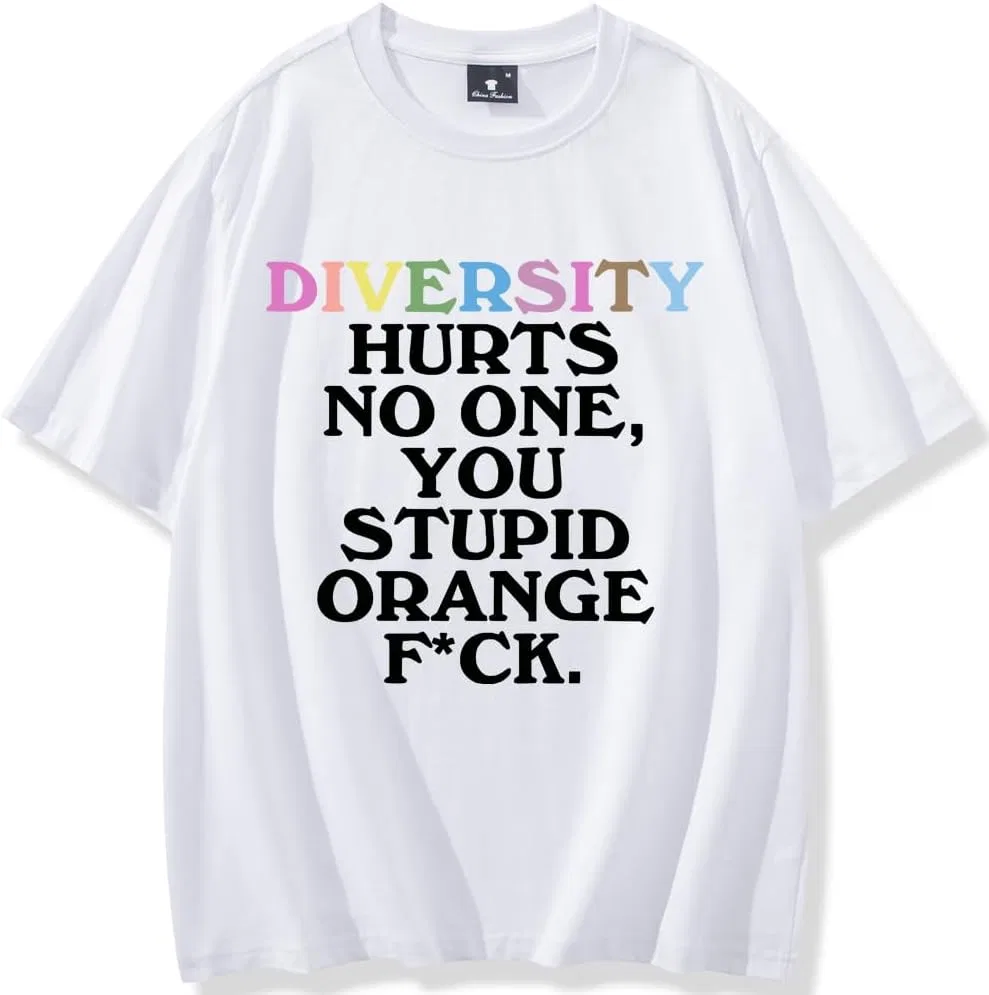 Женская футболка с принтом Diversity Hurts No One, White