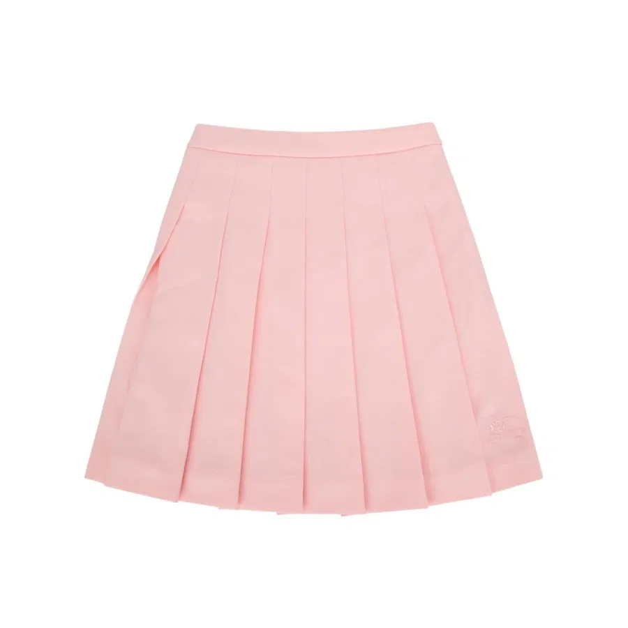 Юбка плиссированная с вышивкой логотипа Kids Ekd Logo-Embroidered Pleated Skirt Burberry, Seashell Pink