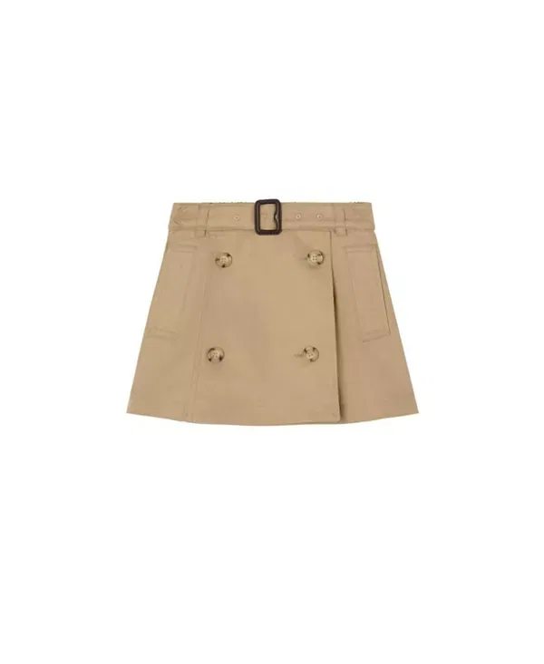 Детская юбка для девочек хлопковая Burberry, Sand Beige