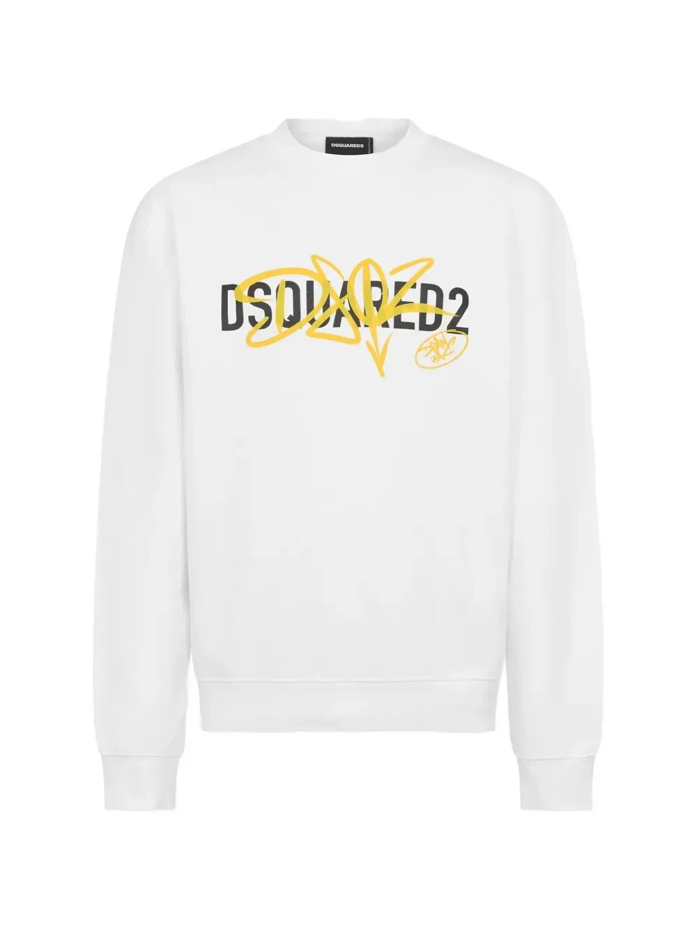 Толстовка с круглым вырезом и принтом граффити Dsquared2, белый