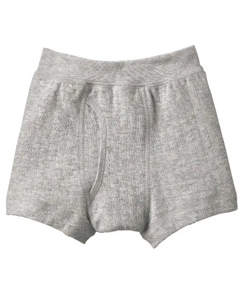 Детские теплые трусы-боксеры из эйр-нита, с длинным рукавом combimini, Heather Gray