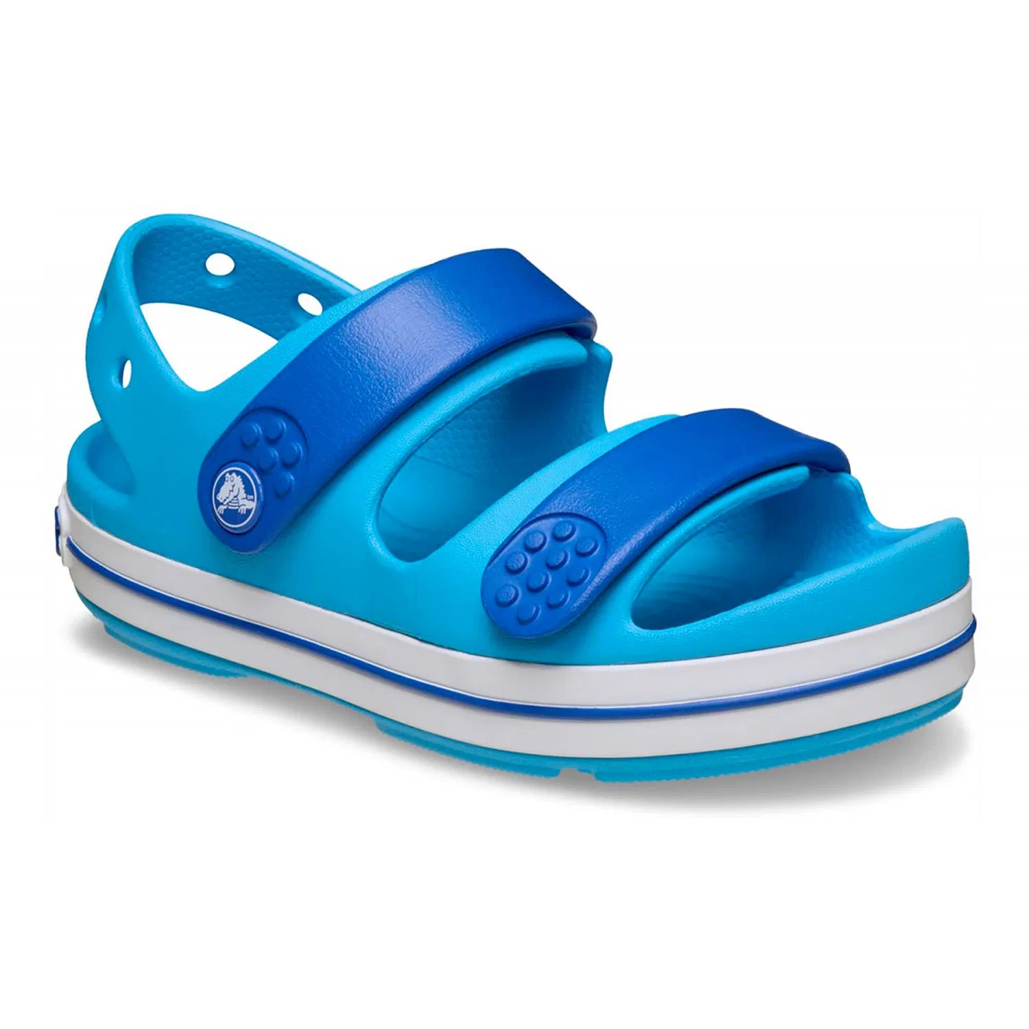 Детские сандалии с двумя ремешками Crocband Cruiser Sandal K Crocs, Hellblau — фото 2