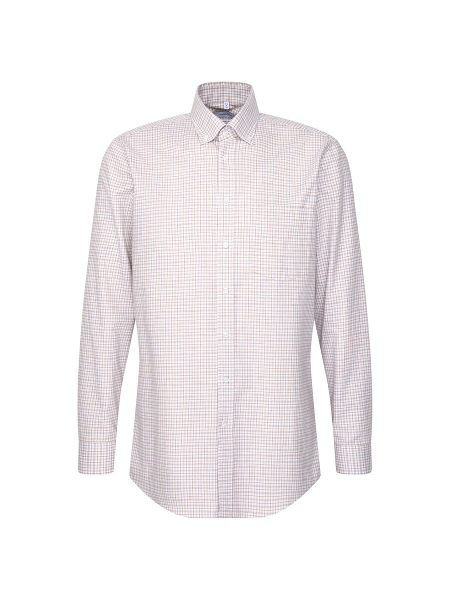 

Рубашка делового покроя Regular Fit SEIDENSTICKER SMART FLANNELS, бежевый