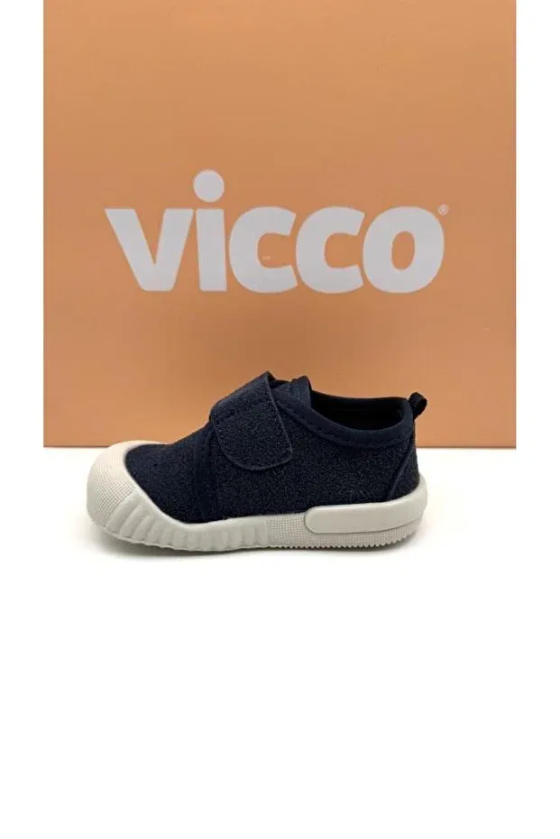 Детские ортопедические туфли на липучке Anka ii first step daily orthopedic shoes Vicco, Navy Blue — фото 4