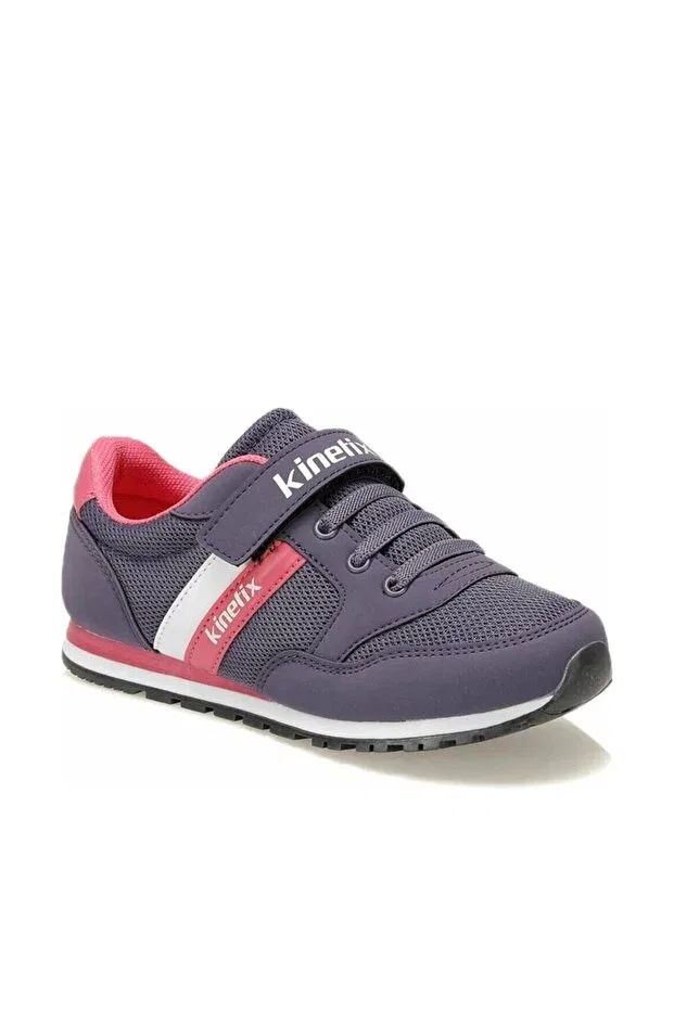 Детские кроссовки для девочек на липучках Kinetix, Purple Fuchsia White