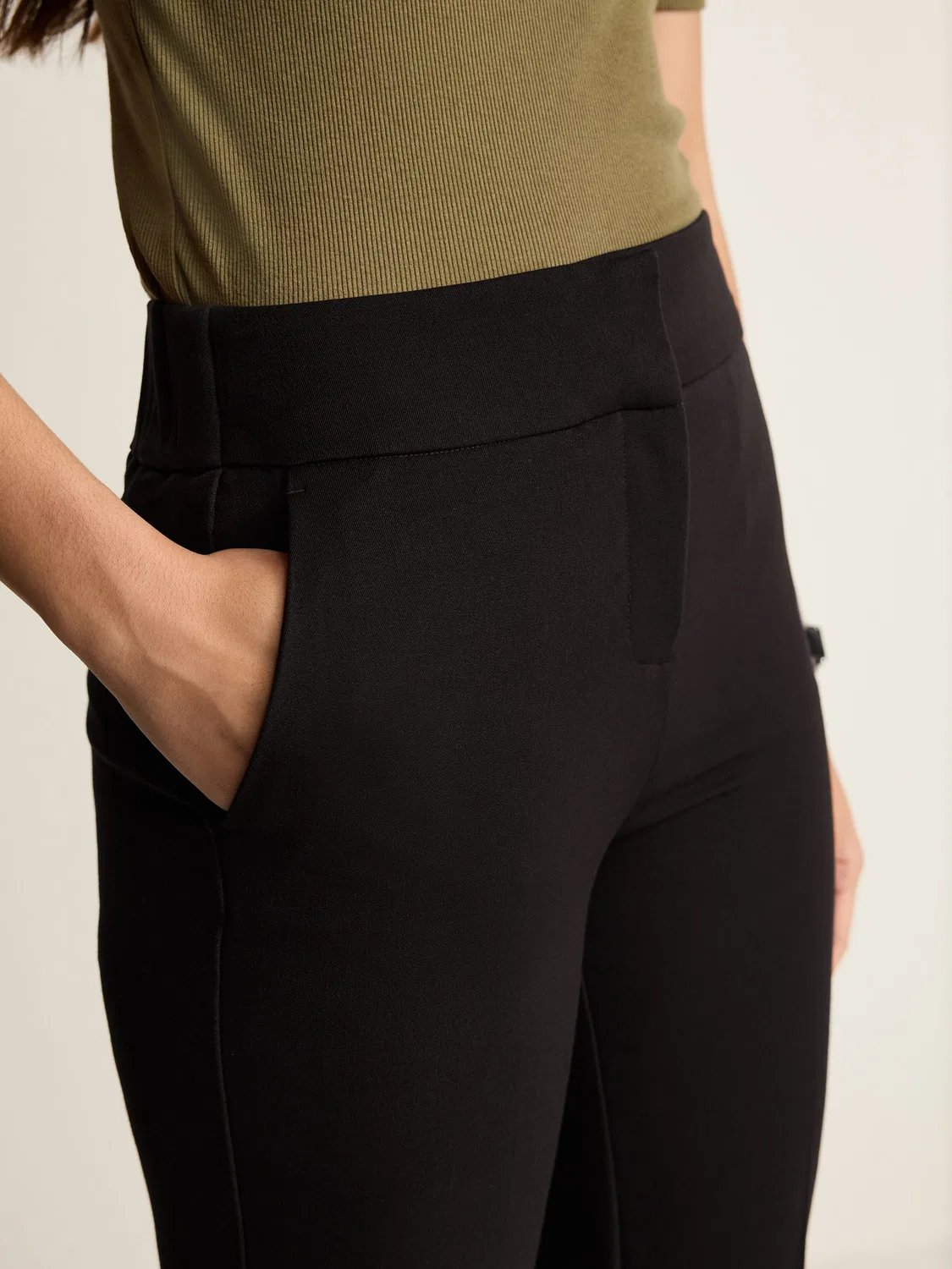 Брюки-клеш Black Bootcut Tailored Trousers Next, черный — фото 4