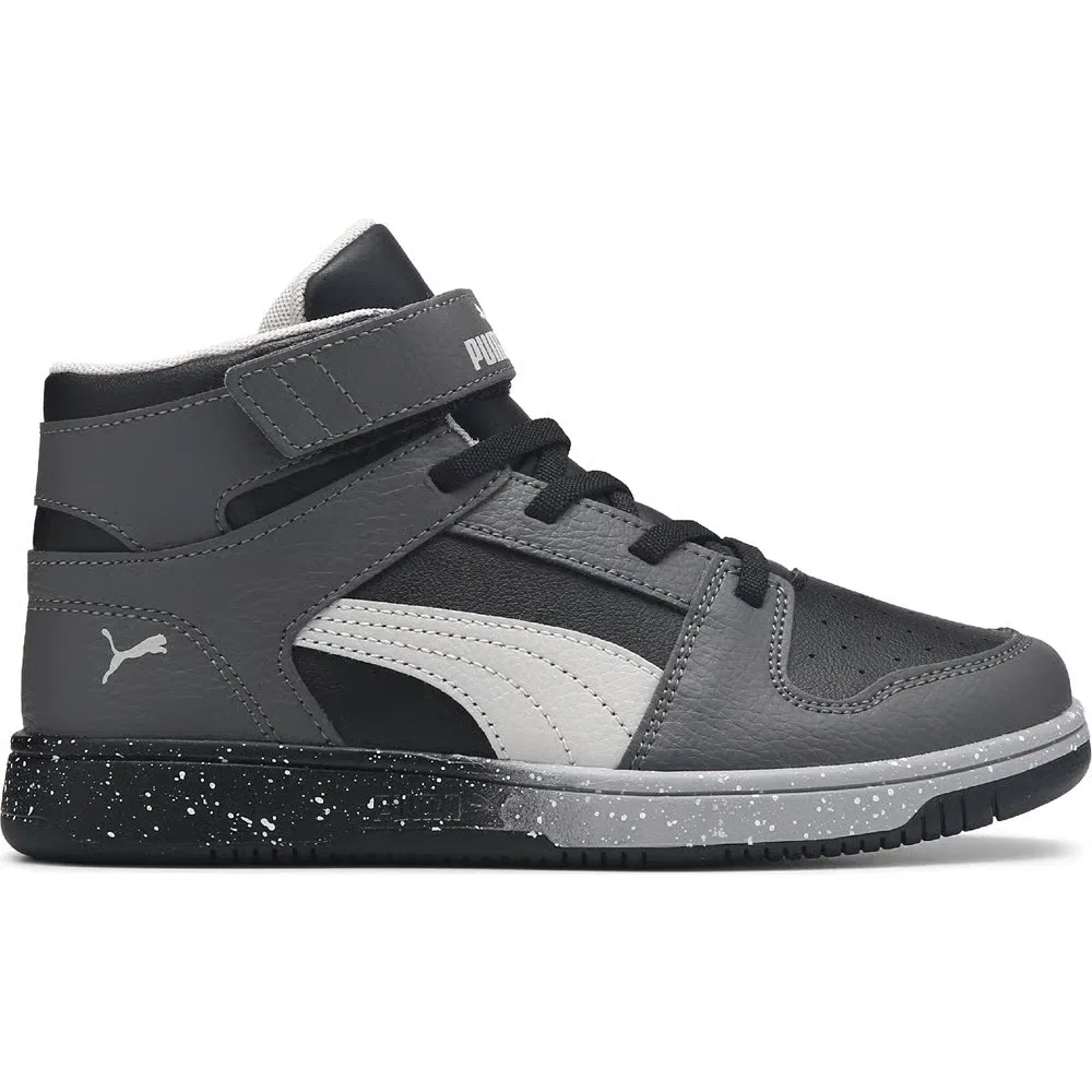 Детские высокие кроссовки Rebound Layup Puma, Grey/Black — фото 2