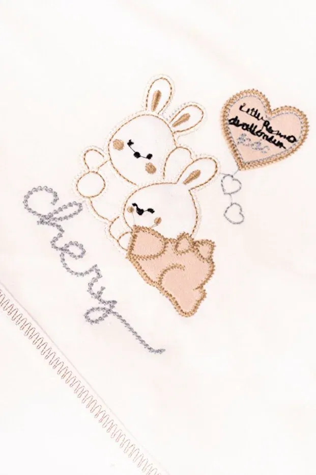 Детский комплект одежды для новорожденных с принтом кролика Neu Kids, Brown — фото 2