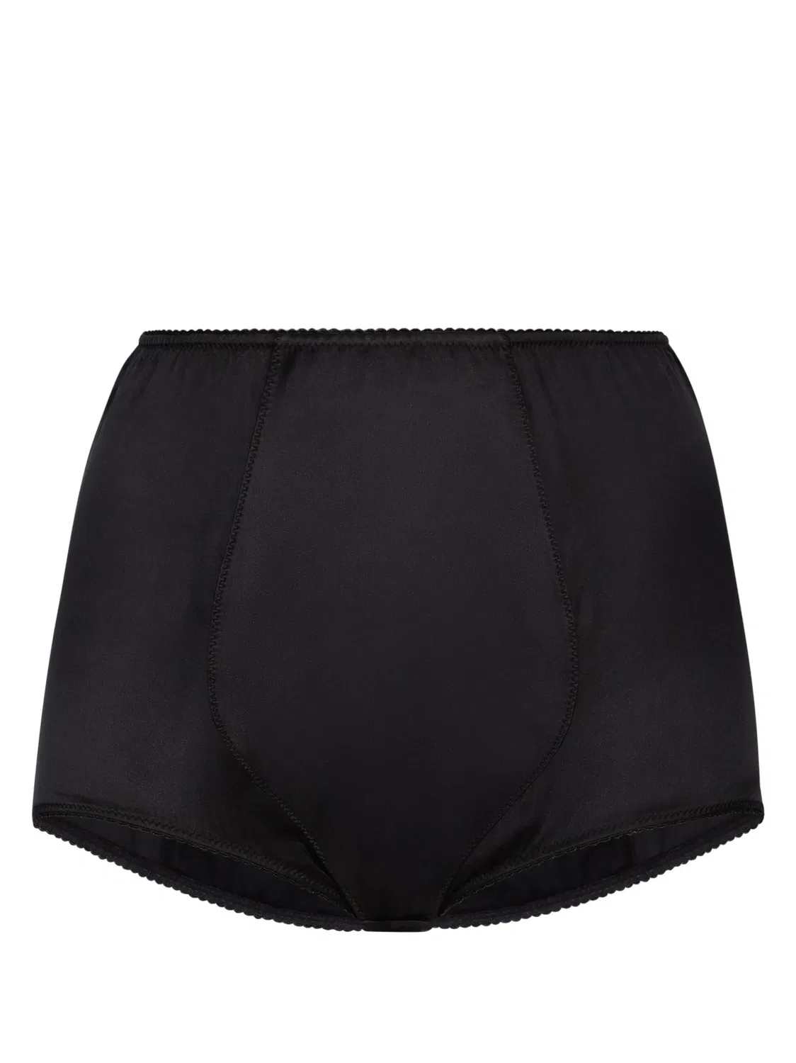 Dolce & Gabbana Трусы высокой посадки сатиновые, черные