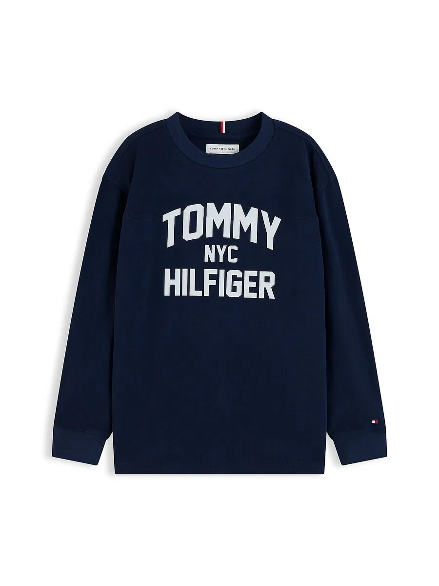 Топ TOMMY HILFIGER 'Brand Love' цвета морской волны