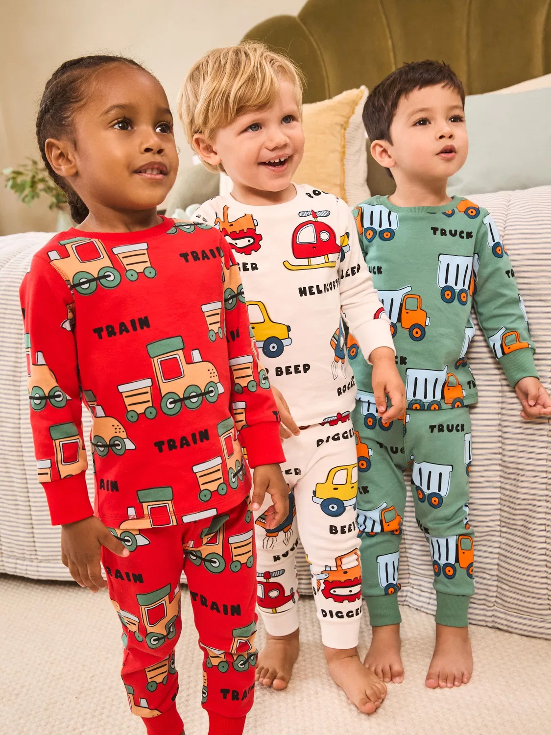 Пижама Next Multi Mini Snuggle Pyjamas 3 Pack, мультиколор