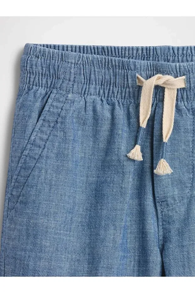 Детские шорты для мальчиков хлопковые с поясом Gap, Blue — фото 2