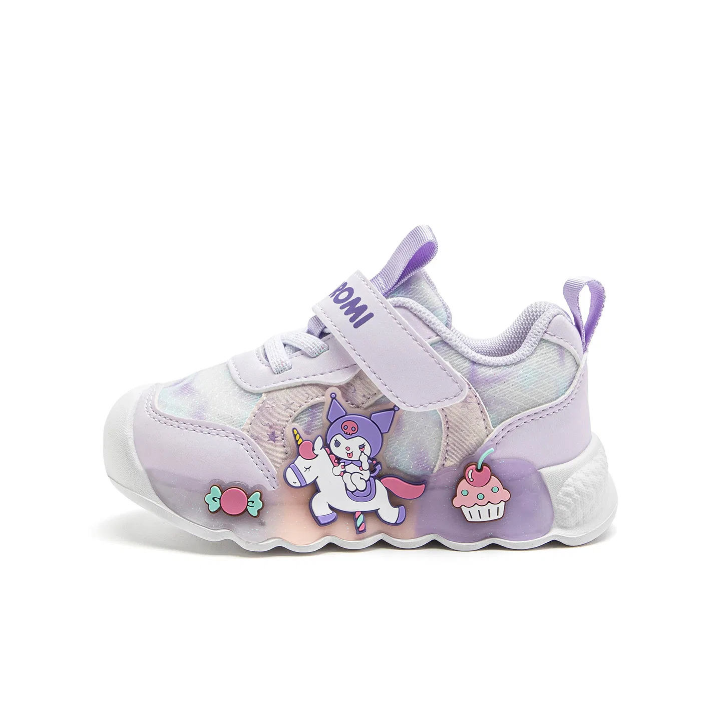 Детские повседневные кроссовки для девочек с принтом Hello Kitty Куро́ми Sanrio, Purple-Kuromi