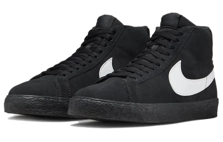 Кроссовки Nike SB Zoom Blazer Mid, черный/белый — фото 3
