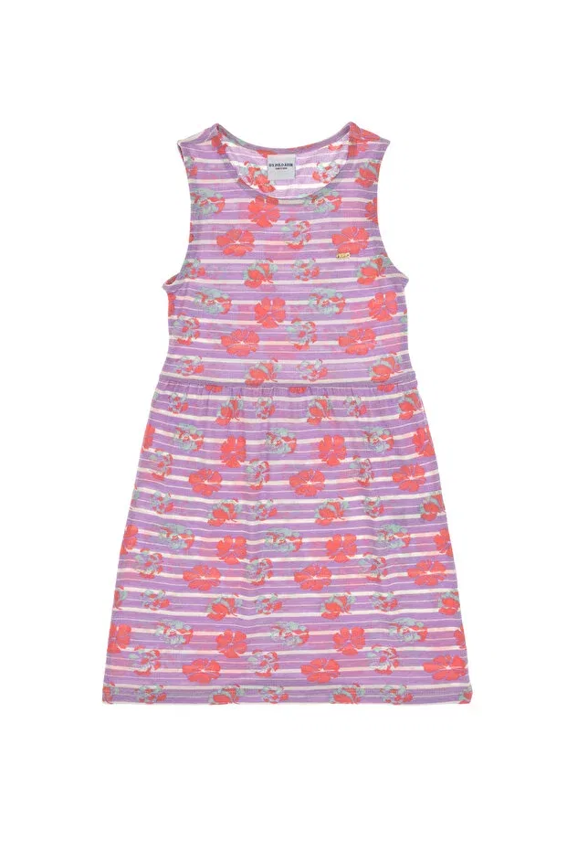 Детское платье для девочек вязаное U.S. Polo Assn., Lilac — фото 3