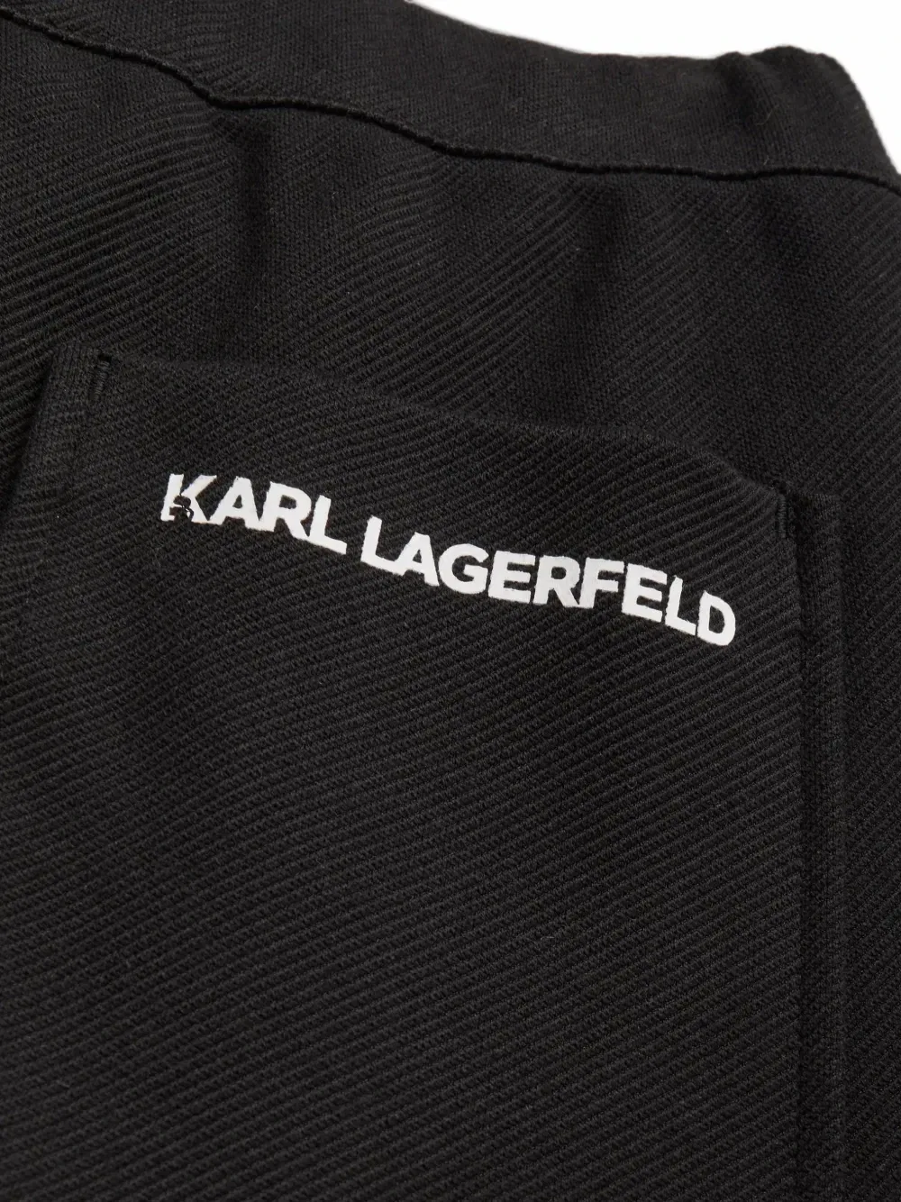 Брюки с кулиской и складками Karl Lagerfeld Kids, черный — фото 3