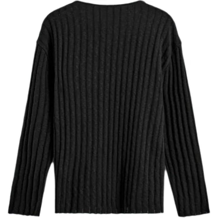 Женский трикотажный топ с круглым вырезом и широкими брюками Black, ZARA — фото 3