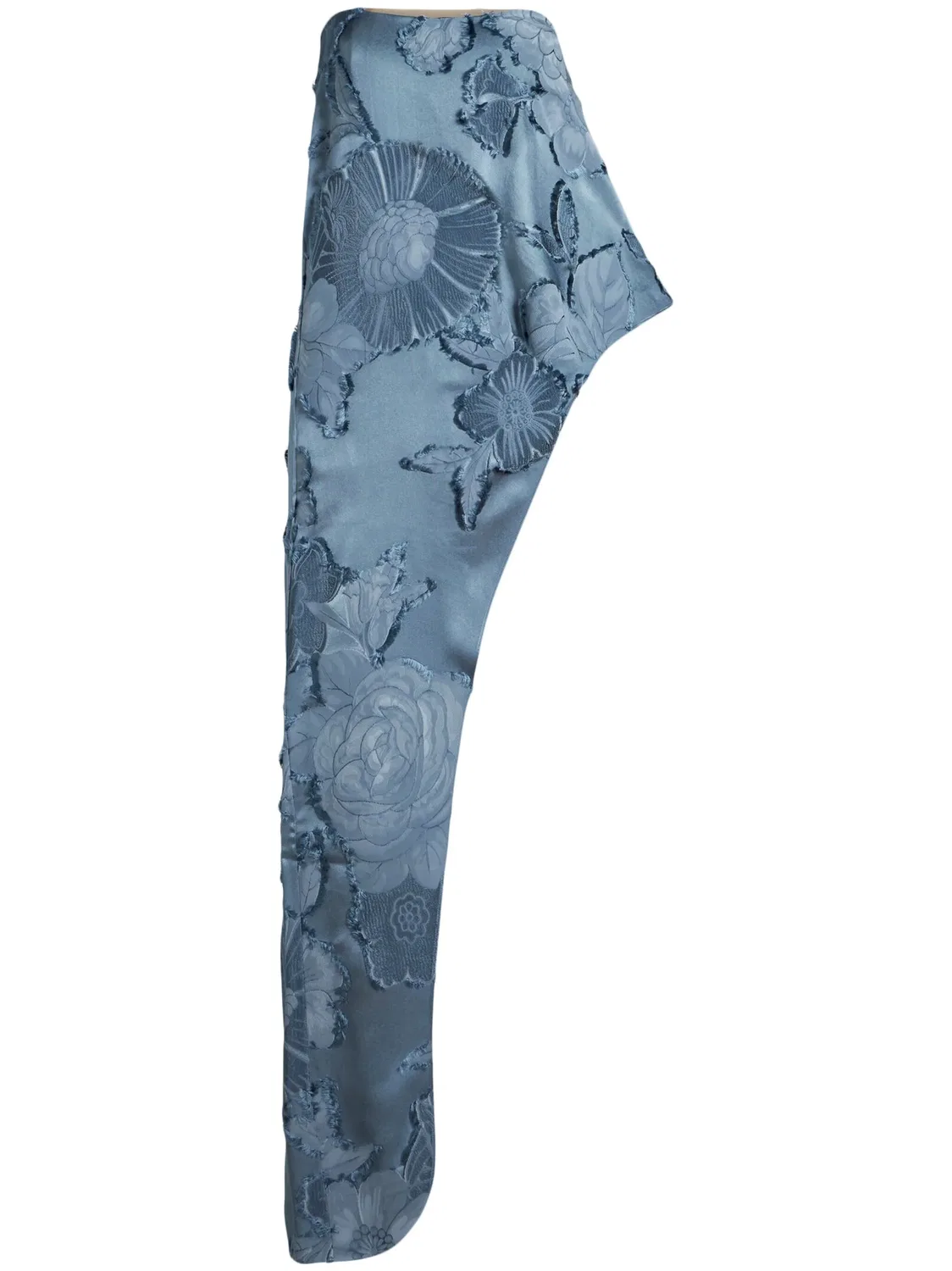 Асимметричный топ из цветочного жаккарда ETRO, синий