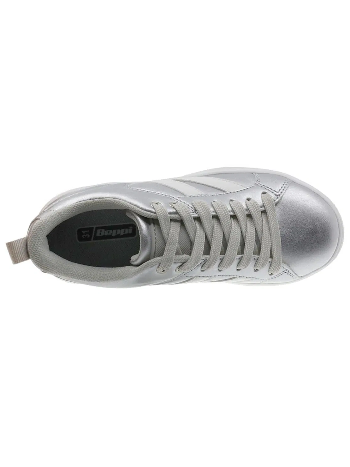 Кроссовки Beppi в стиле Casual Shoe серебристого цвета — фото 3