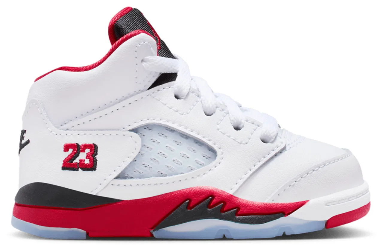 Кроссовки для мальчиков Jordan Retro 5 OG, цвет White/Fire Red/Black