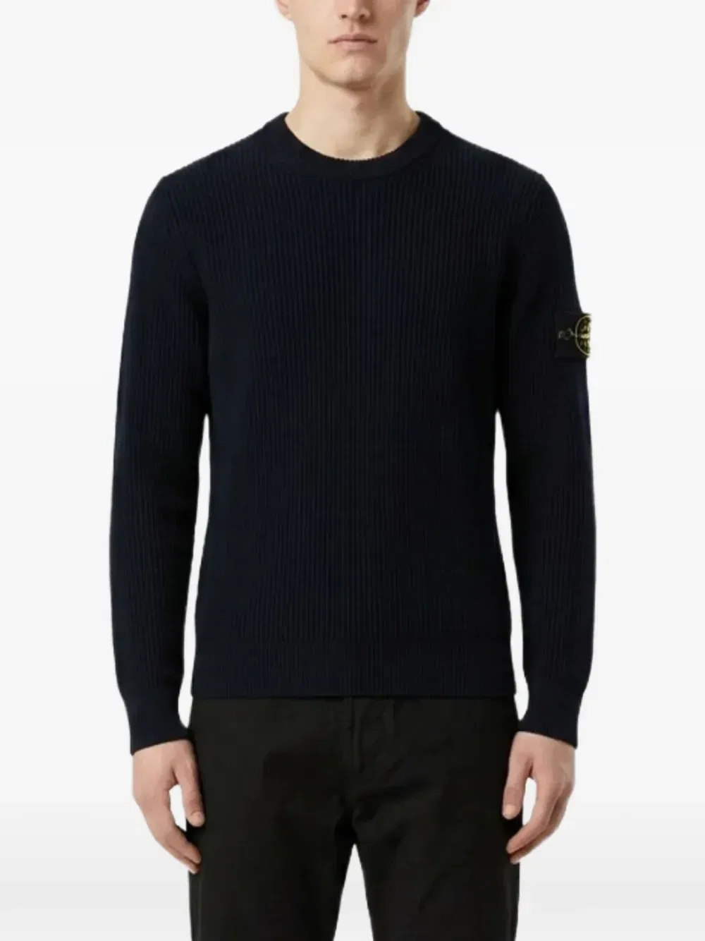 5100053 джемпер из шерсти RWS в полный рубчик Stone Island, синий — фото 2