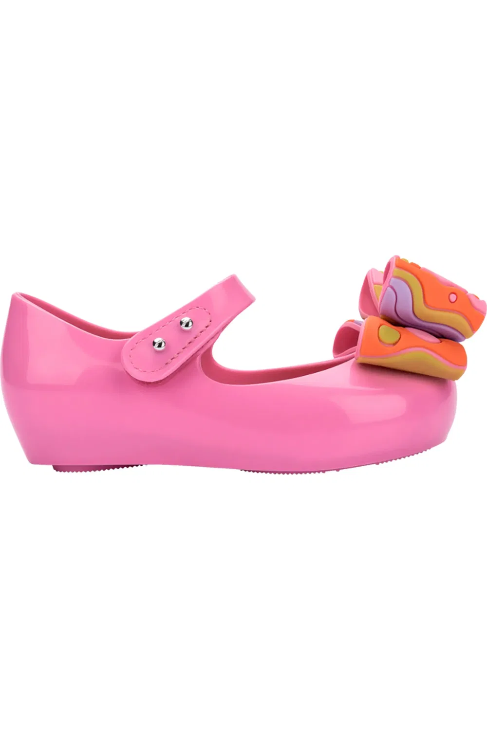 Детские туфли Мэри Джейн с бантом Ultragirl Wonderland Mini Melissa, розовый/оранжевый — фото 2