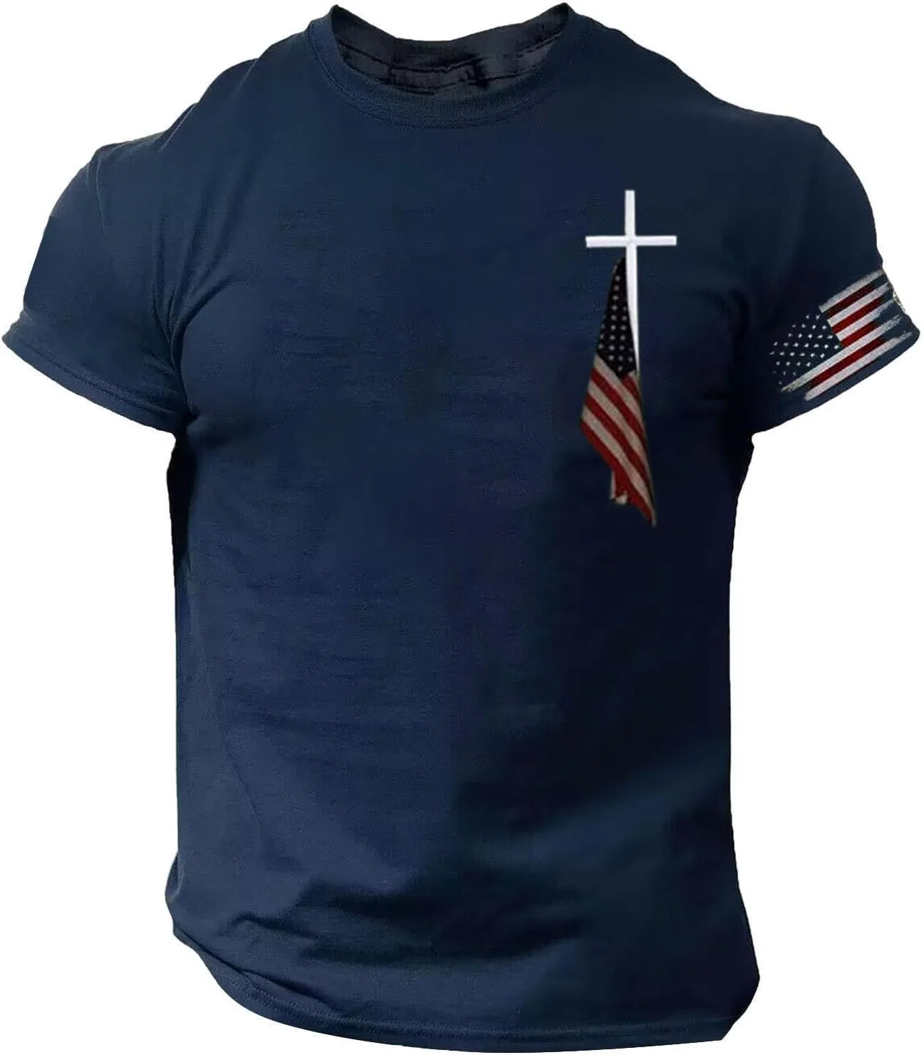 Мужская футболка с рождественским принтом Athletic Compression, Dark Blue