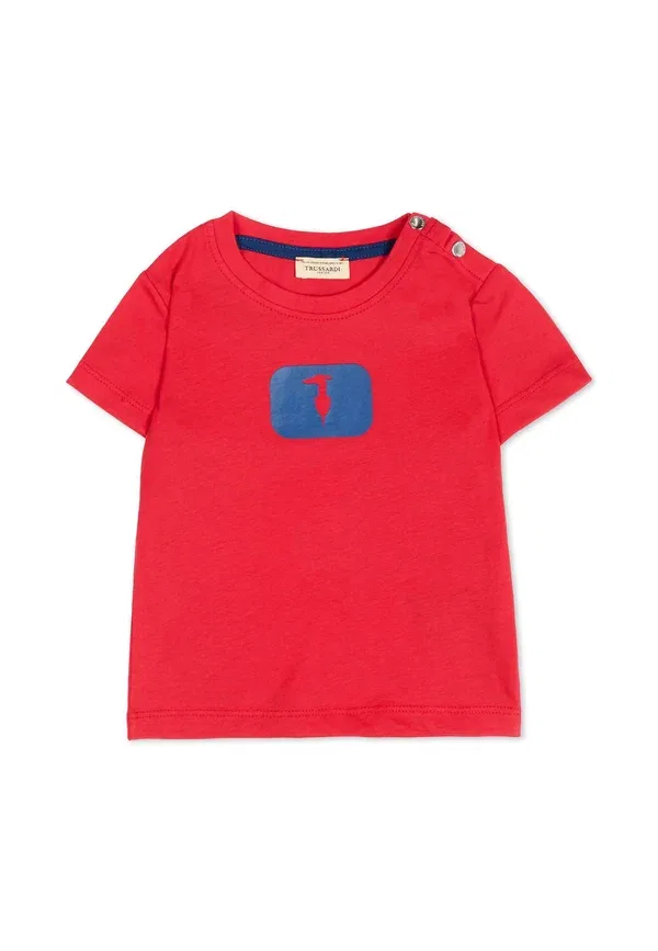 Футболка с принтом T-shirt Tru Trussardi Junior, red, красный