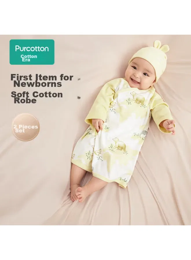 Одежда для новорожденных с принтом садовая история Purcotton, белый — фото 2