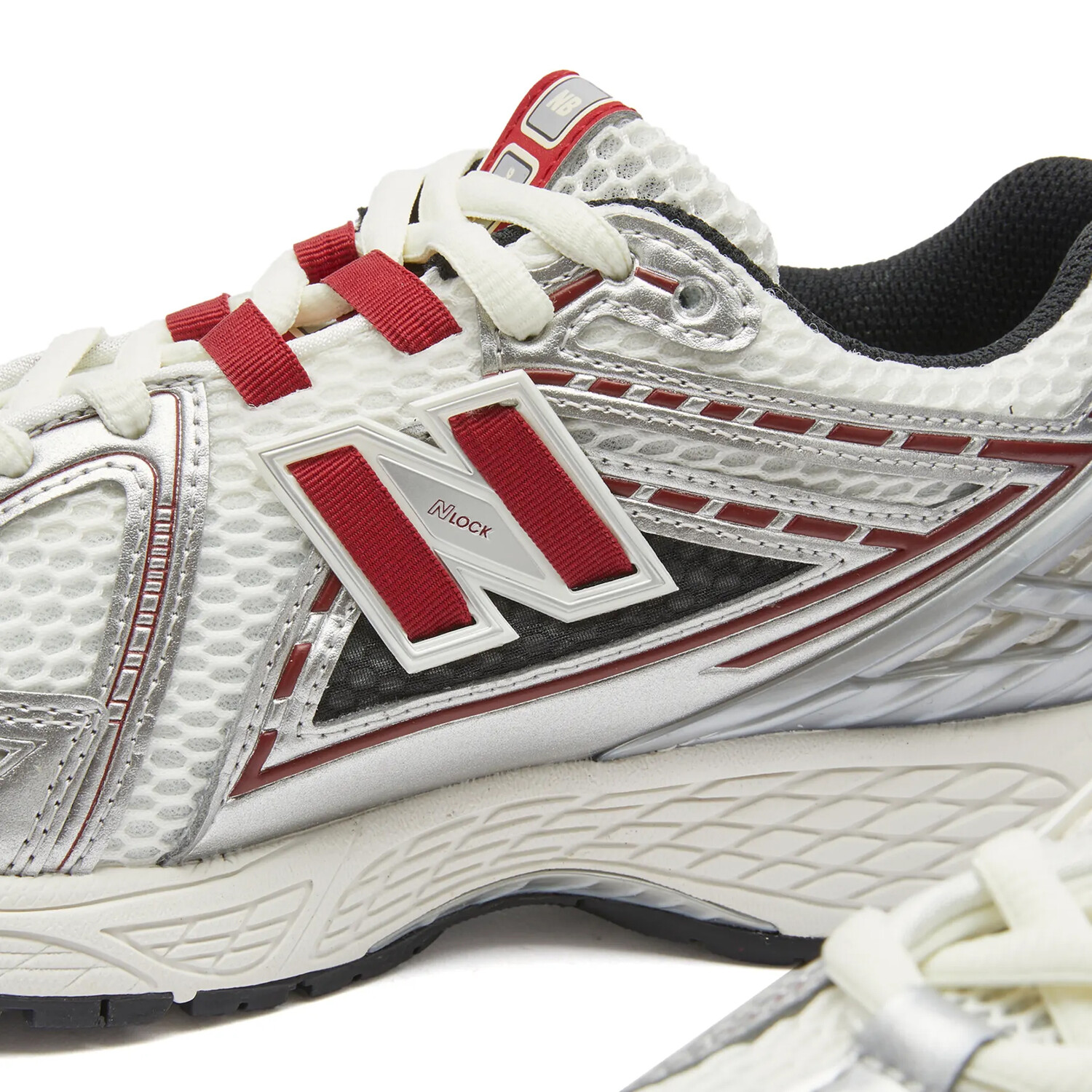 Кроссовки New Balance M1906REA, серебристый/белый/бордовый — фото 3