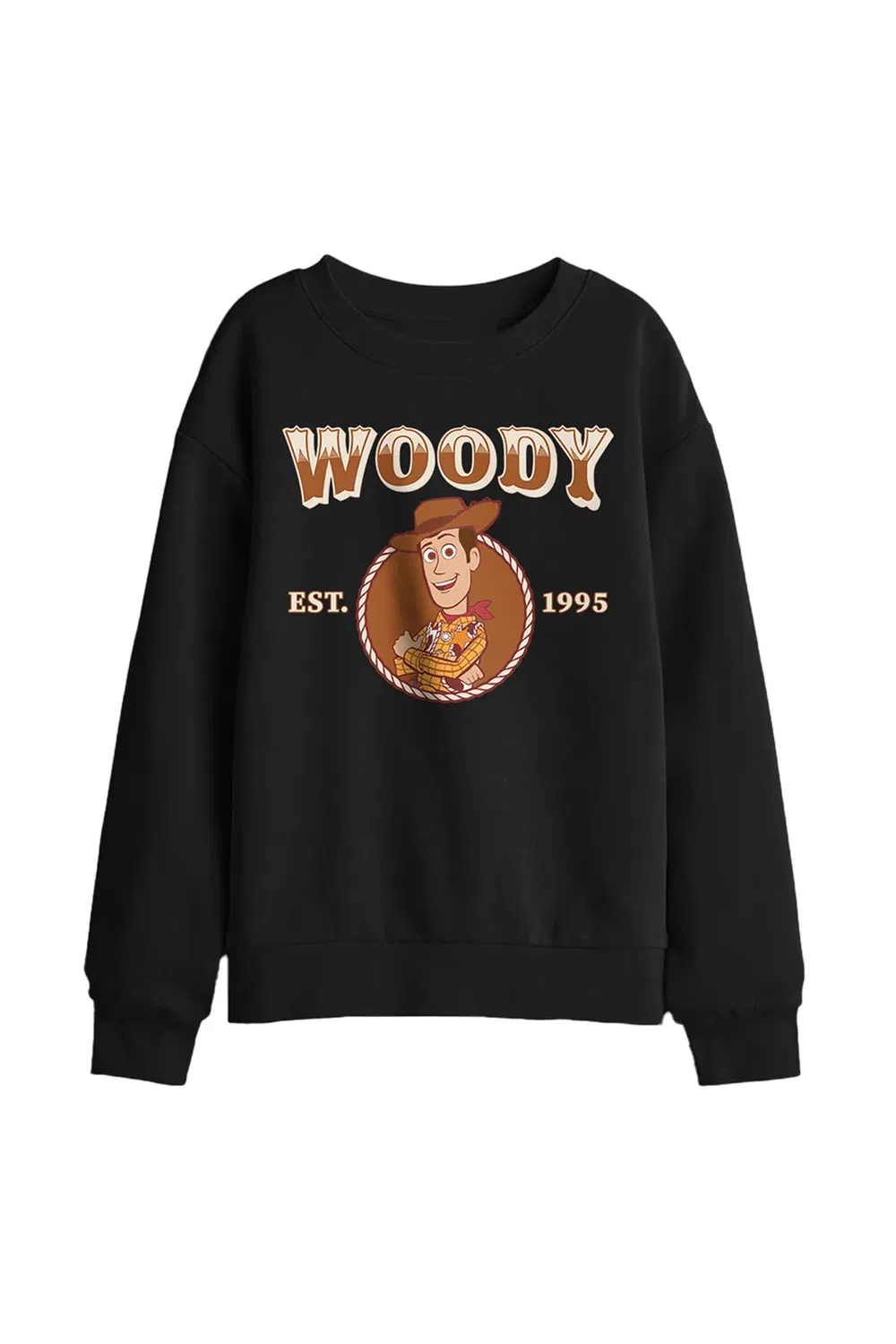 Детский свитшот с принтом Woody cowboy 1995 Disney, Black