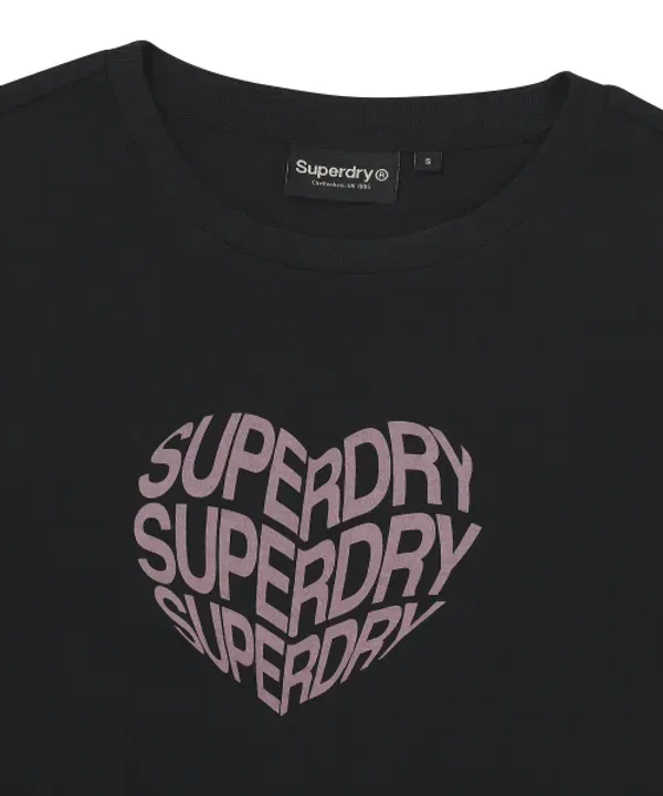 Футболка с логотипом Superdry, черная — фото 3